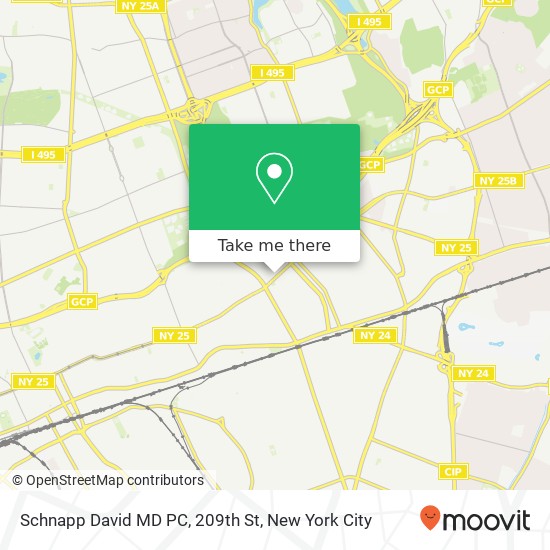 Mapa de Schnapp David MD PC, 209th St