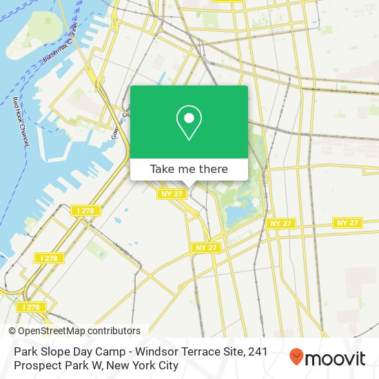 Park Slope Day Camp - Windsor Terrace Site, 241 Prospect Park W map