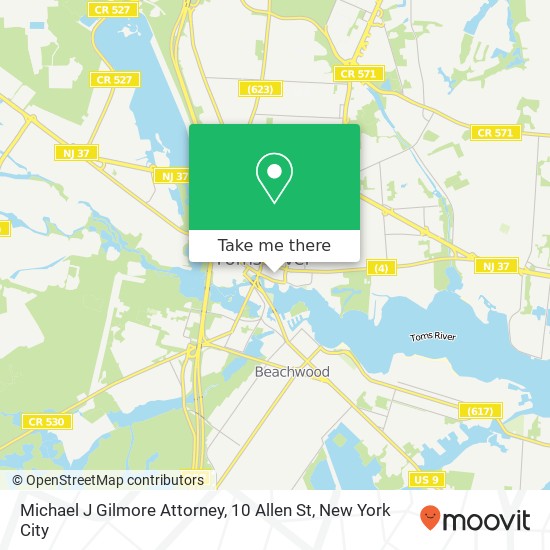 Mapa de Michael J Gilmore Attorney, 10 Allen St