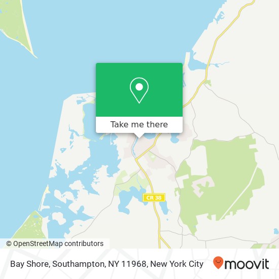 Mapa de Bay Shore, Southampton, NY 11968