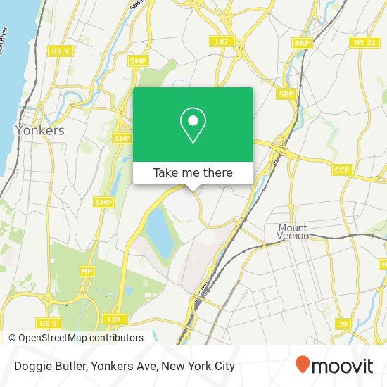 Mapa de Doggie Butler, Yonkers Ave