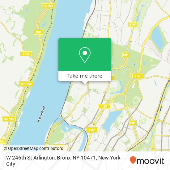 Mapa de W 246th St Arlington, Bronx, NY 10471