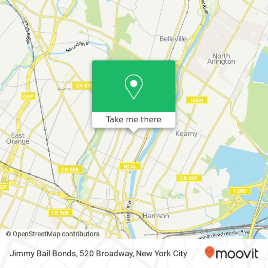 Jimmy Bail Bonds, 520 Broadway map