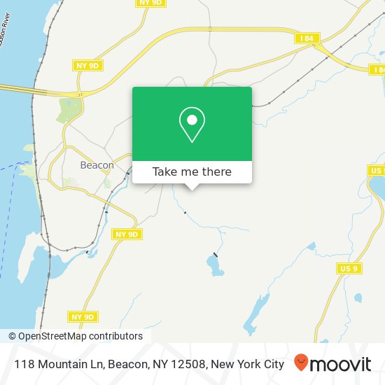 118 Mountain Ln, Beacon, NY 12508 map