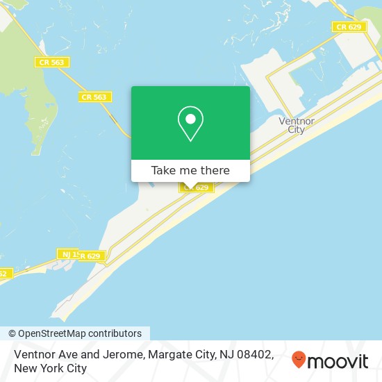 Mapa de Ventnor Ave and Jerome, Margate City, NJ 08402