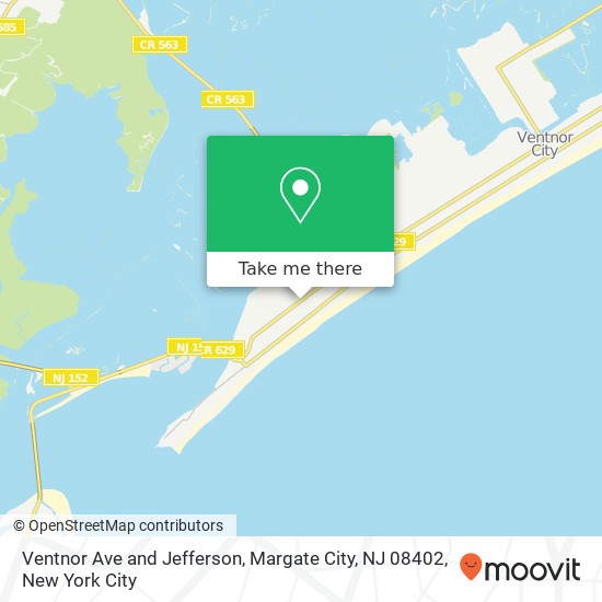 Mapa de Ventnor Ave and Jefferson, Margate City, NJ 08402