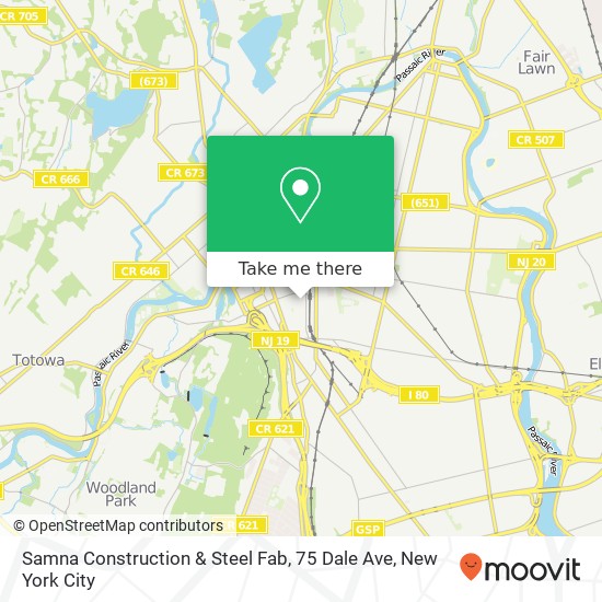 Mapa de Samna Construction & Steel Fab, 75 Dale Ave