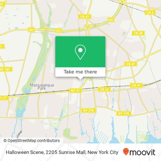 Halloween Scene, 2205 Sunrise Mall map