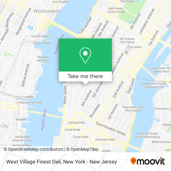 Mapa de West Village Finest Deli