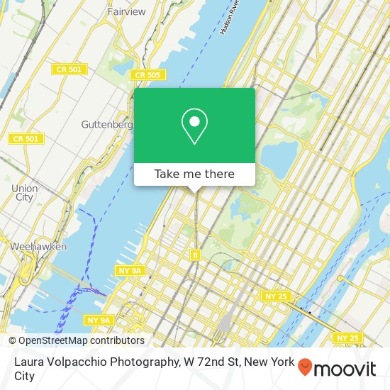 Mapa de Laura Volpacchio Photography, W 72nd St