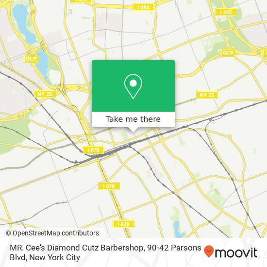 MR. Cee's Diamond Cutz Barbershop, 90-42 Parsons Blvd map