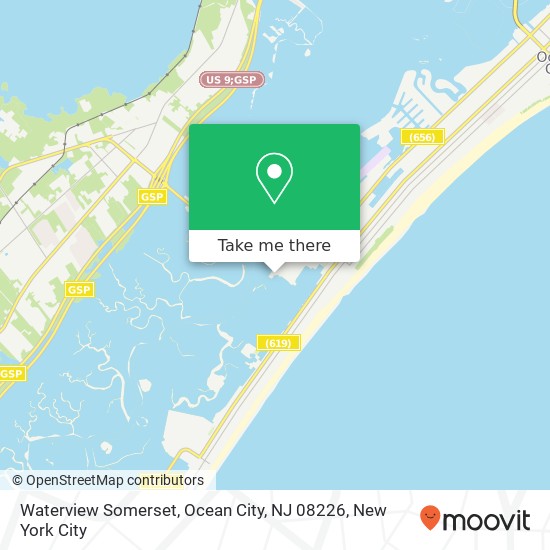 Mapa de Waterview Somerset, Ocean City, NJ 08226