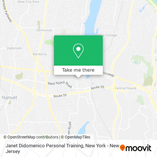 Mapa de Janet Didomenico Personal Training