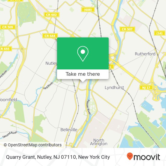 Mapa de Quarry Grant, Nutley, NJ 07110