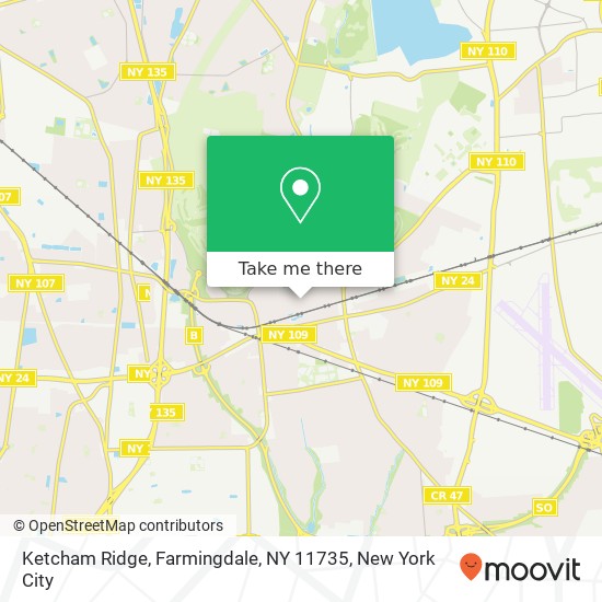 Mapa de Ketcham Ridge, Farmingdale, NY 11735