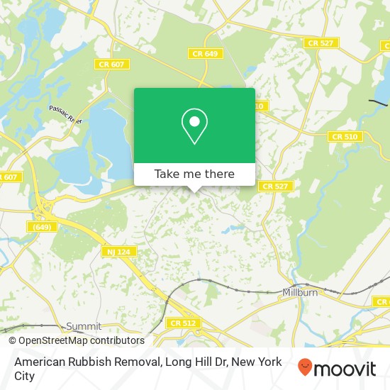 American Rubbish Removal, Long Hill Dr map