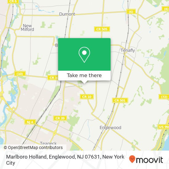 Mapa de Marlboro Holland, Englewood, NJ 07631