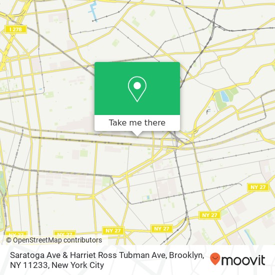 Mapa de Saratoga Ave & Harriet Ross Tubman Ave, Brooklyn, NY 11233