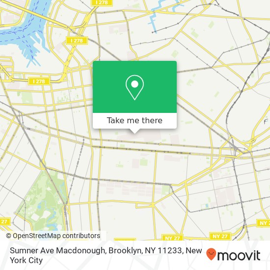 Mapa de Sumner Ave Macdonough, Brooklyn, NY 11233