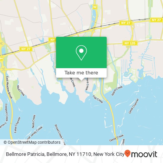 Mapa de Bellmore Patricia, Bellmore, NY 11710