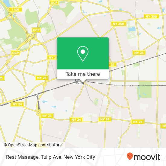 Rest Massage, Tulip Ave map