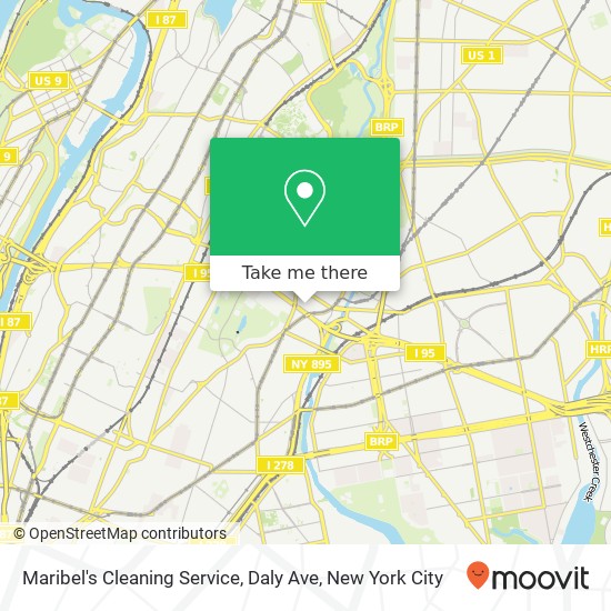 Mapa de Maribel's Cleaning Service, Daly Ave