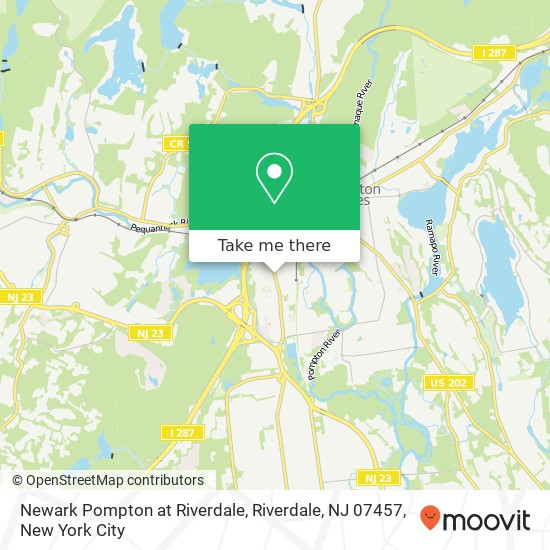 Mapa de Newark Pompton at Riverdale, Riverdale, NJ 07457