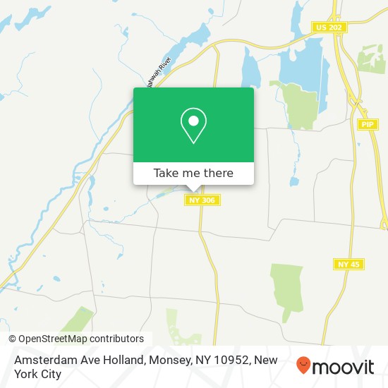 Mapa de Amsterdam Ave Holland, Monsey, NY 10952