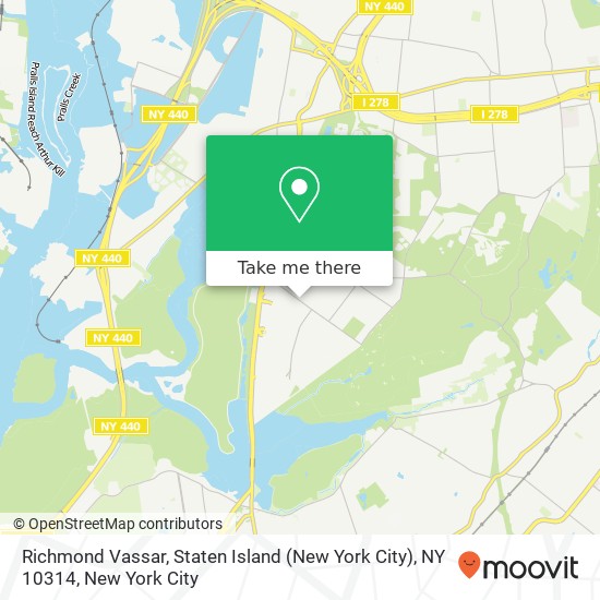 Richmond Vassar, Staten Island (New York City), NY 10314 map