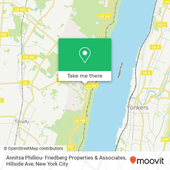 Mapa de Annitsa Philliou- Friedberg Properties & Associates, Hillside Ave