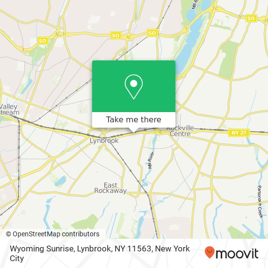 Mapa de Wyoming Sunrise, Lynbrook, NY 11563