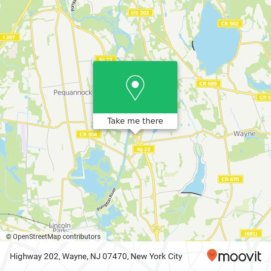 Highway 202, Wayne, NJ 07470 map