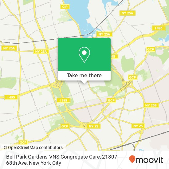 Bell Park Gardens-VNS Congregate Care, 21807 68th Ave map