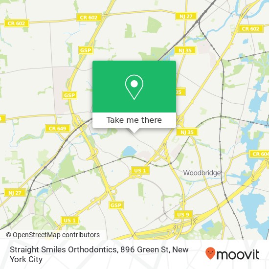 Mapa de Straight Smiles Orthodontics, 896 Green St