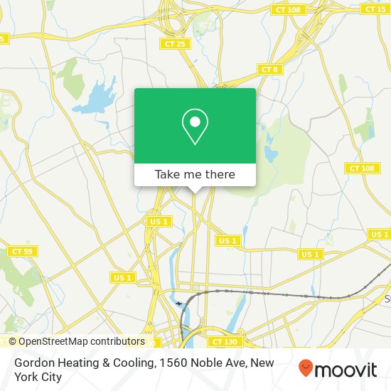 Mapa de Gordon Heating & Cooling, 1560 Noble Ave