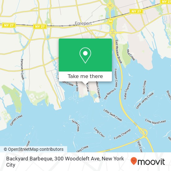 Mapa de Backyard Barbeque, 300 Woodcleft Ave