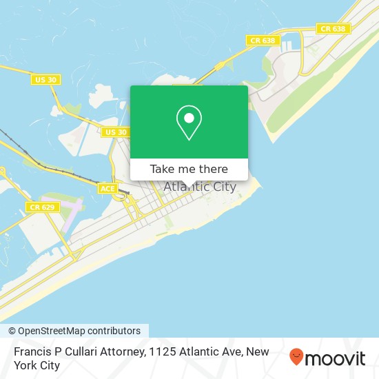 Mapa de Francis P Cullari Attorney, 1125 Atlantic Ave