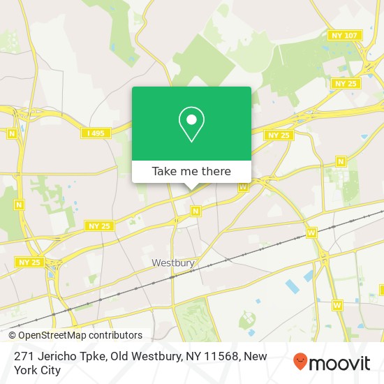Mapa de 271 Jericho Tpke, Old Westbury, NY 11568