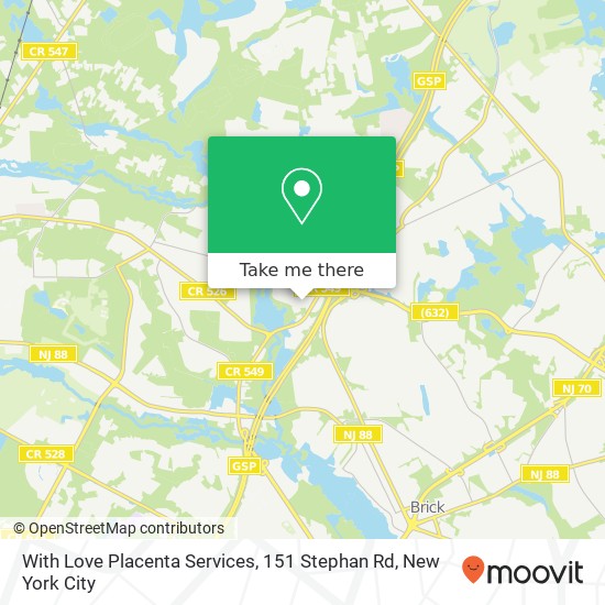With Love Placenta Services, 151 Stephan Rd map