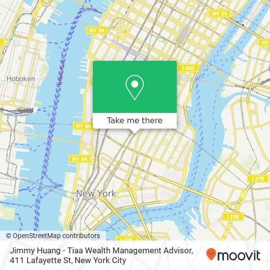 Mapa de Jimmy Huang - Tiaa Wealth Management Advisor, 411 Lafayette St