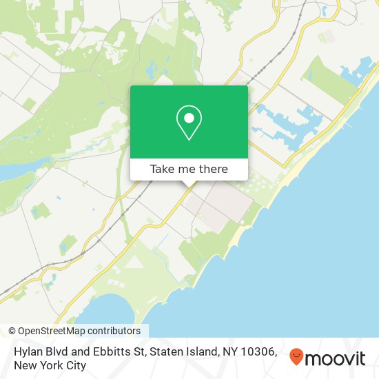 Mapa de Hylan Blvd and Ebbitts St, Staten Island, NY 10306