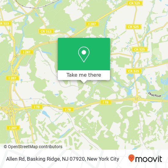 Allen Rd, Basking Ridge, NJ 07920 map