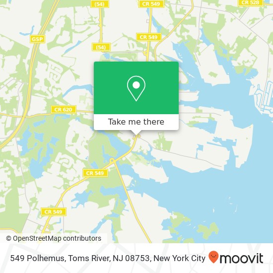 Mapa de 549 Polhemus, Toms River, NJ 08753