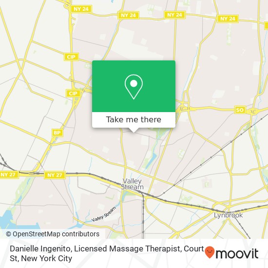 Mapa de Danielle Ingenito, Licensed Massage Therapist, Court St