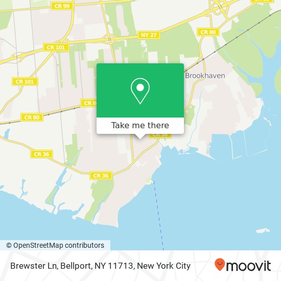 Mapa de Brewster Ln, Bellport, NY 11713