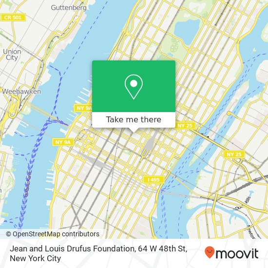 Jean and Louis Drufus Foundation, 64 W 48th St map