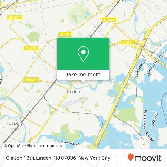 Clinton 13th, Linden, NJ 07036 map