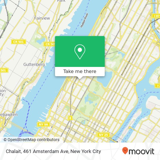 Chalait, 461 Amsterdam Ave map