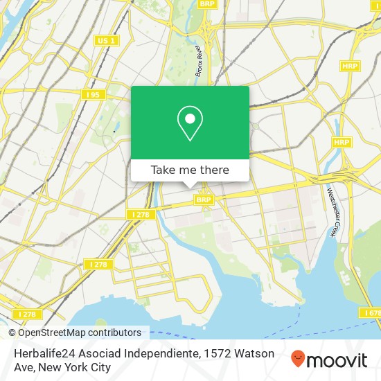 Mapa de Herbalife24 Asociad Independiente, 1572 Watson Ave