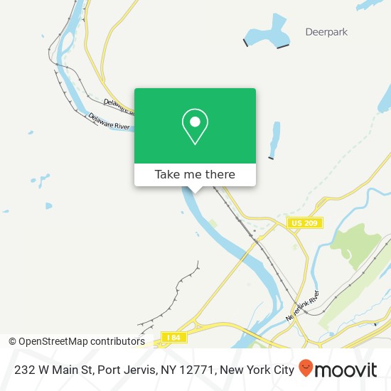 Mapa de 232 W Main St, Port Jervis, NY 12771